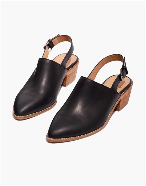 slingback mules closed toe.